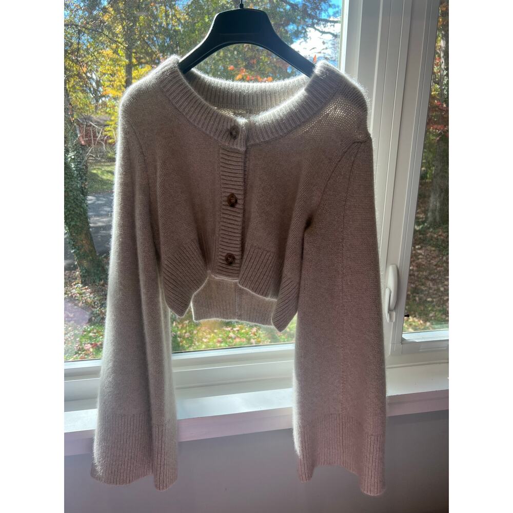 Loulou Studio Cropped Wool-Cashmere Cardigan – Size XS